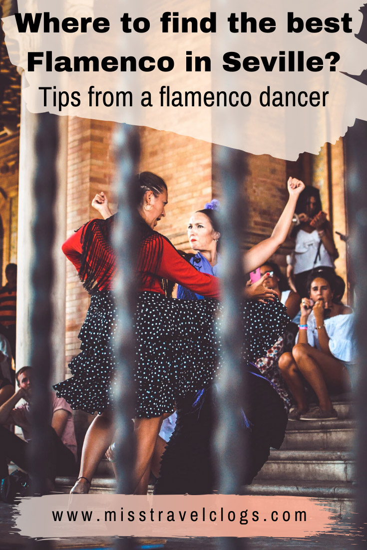Two flamenco dancers in Seville