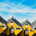 a row of the Cube Houses in Rotterdam