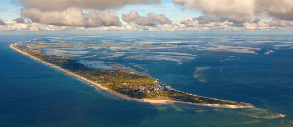 aerial shot of the Dutch part of the Wadden Sea